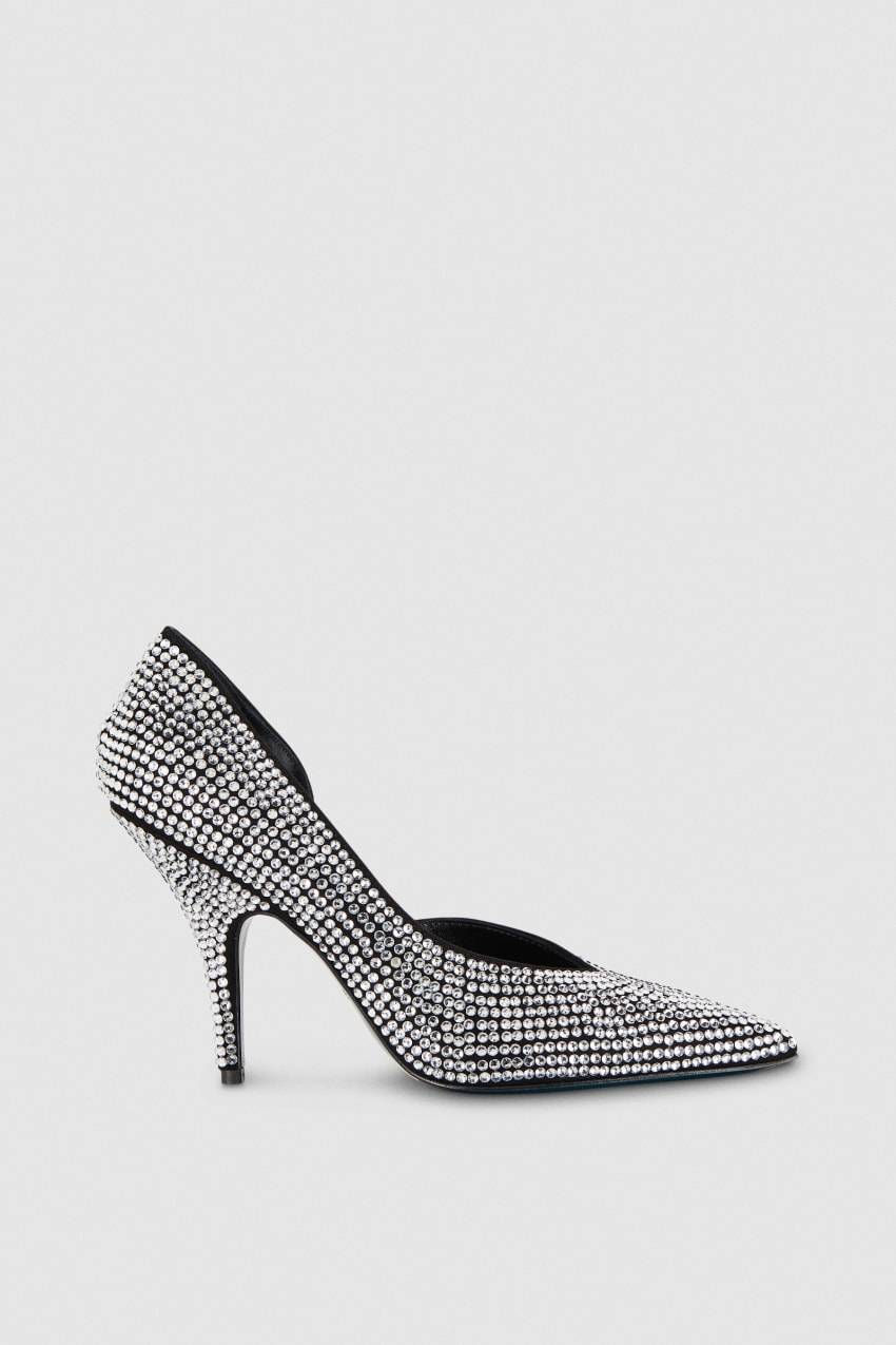 Patrizia Pepe Rhinestone-adorned Suede Pumps Schwarz | ZITXPL-856