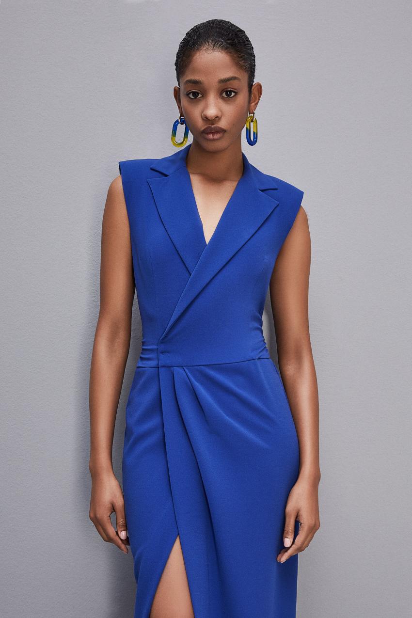 Patrizia Pepe Sablè Crepe Blazer Dress Hellblau | ZFVERG-769