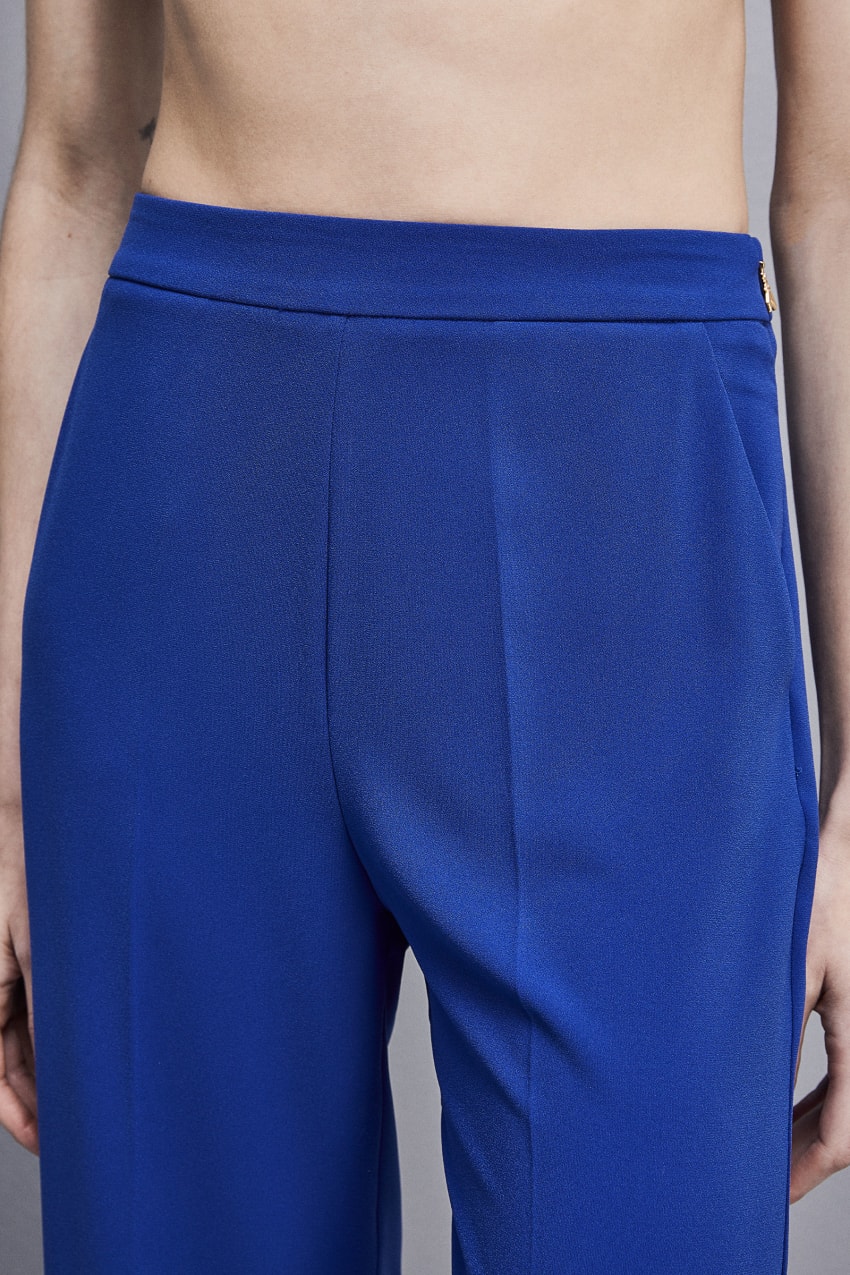 Patrizia Pepe Sablè Crepe Palazzo Pants Hellblau | XNKPCW-548