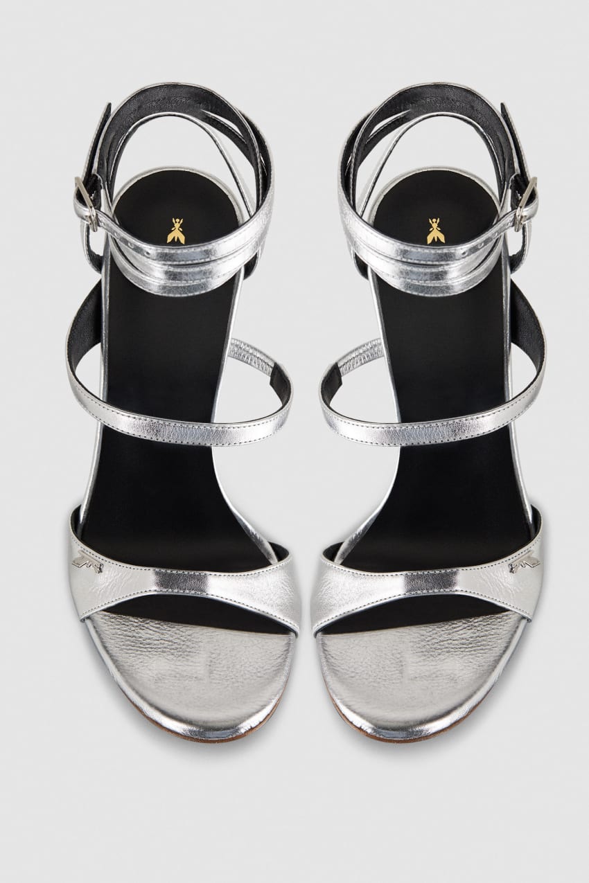 Patrizia Pepe Sandals With Heel And Ankle Strap Silber | SIGXQA-654