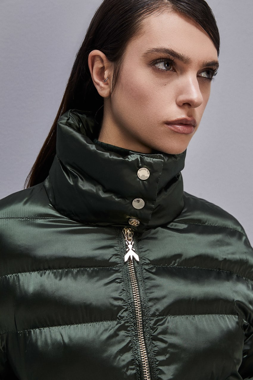 Patrizia Pepe Shiny Nylon Down Jacket Grün | NHMIJS-574