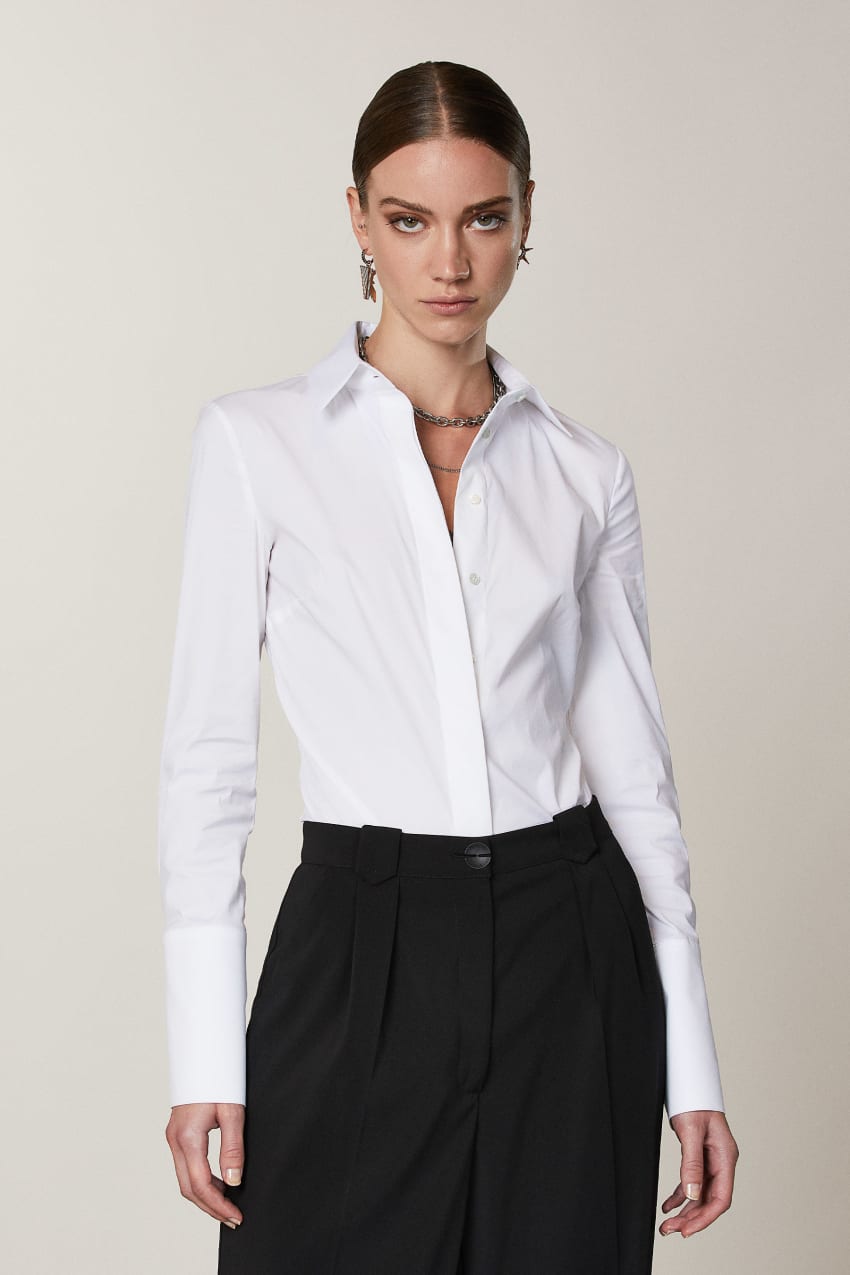 Patrizia Pepe Shirt Bodysuit Weiß | QZVKNX-163