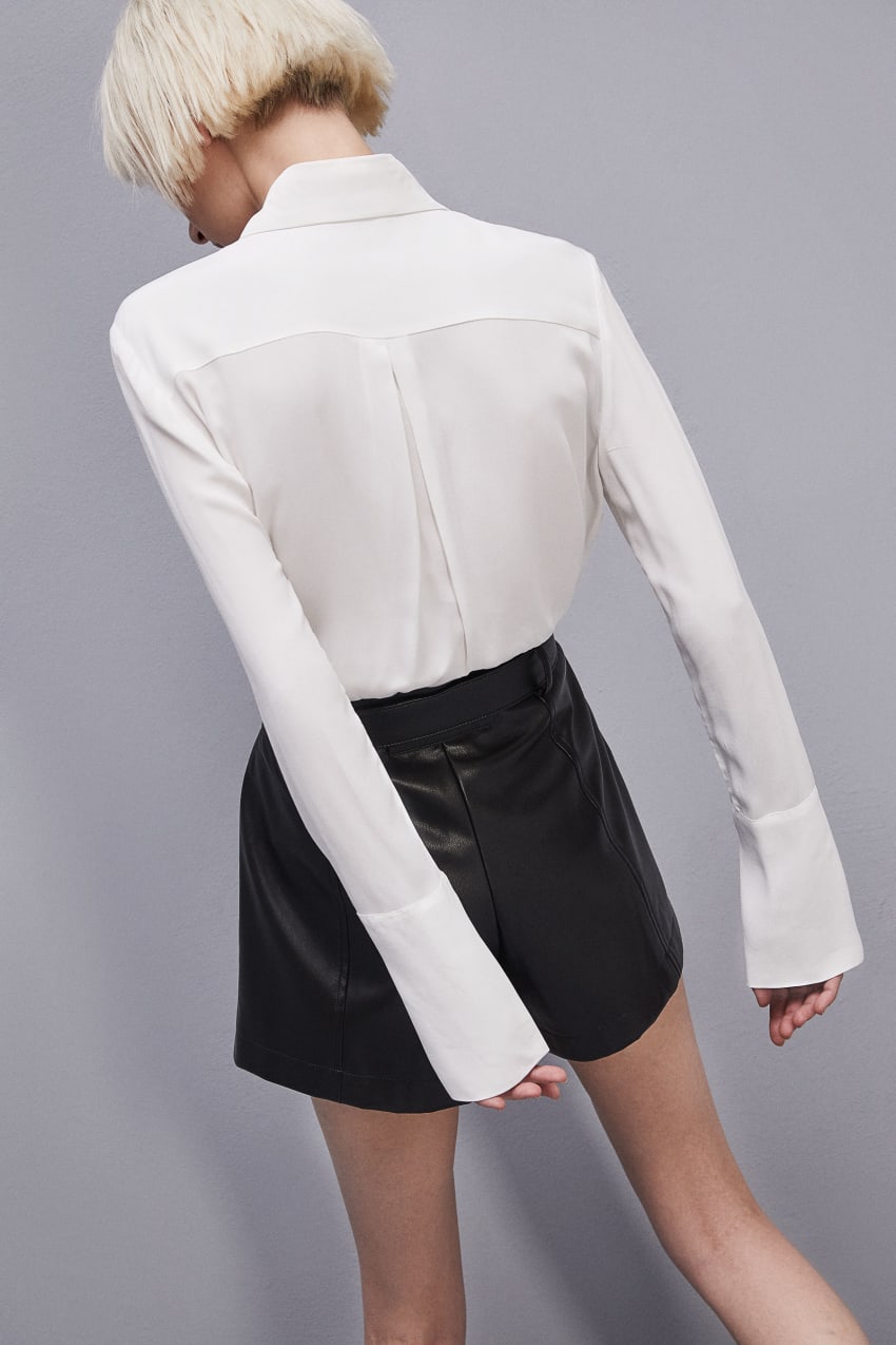 Patrizia Pepe Shirt With High Cuffs Weiß | XCGYJF-720