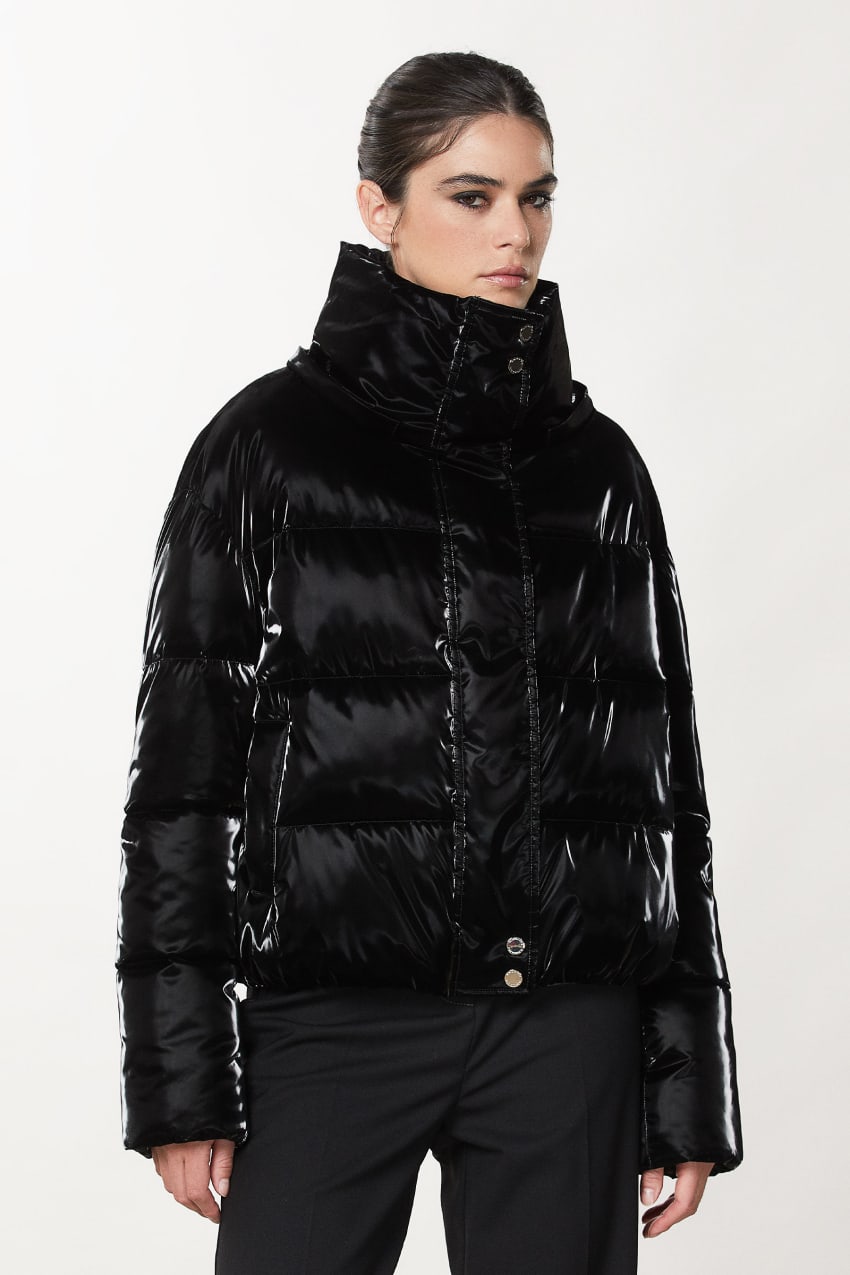 Patrizia Pepe Short Padded Down Jacket Schwarz | CIXJUN-516