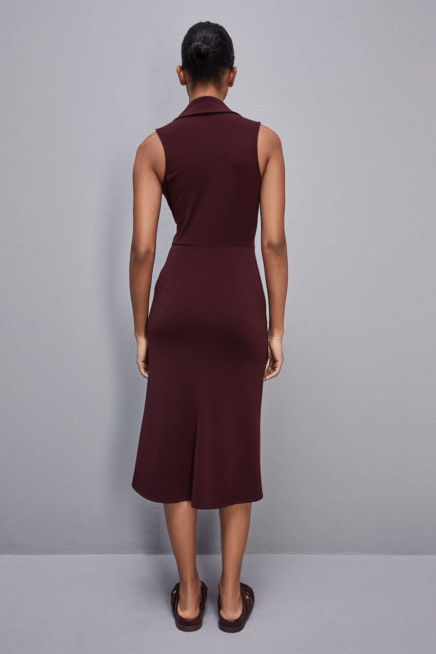 Patrizia Pepe Sleeveless Midi Jersey Dress Lila | PJCXES-842