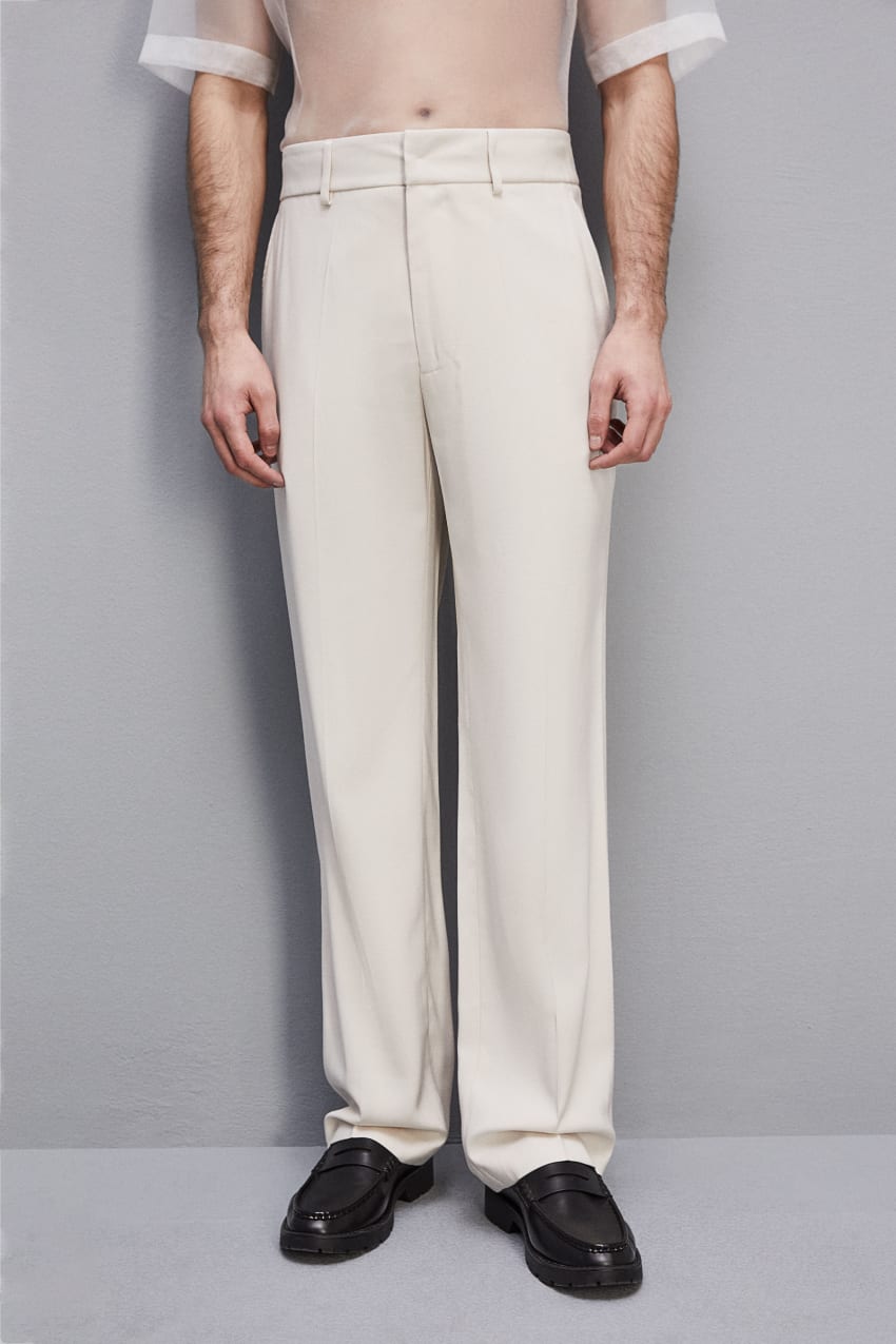 Patrizia Pepe Slim Fit Pants With French Pockets Beige | PWQTNV-189