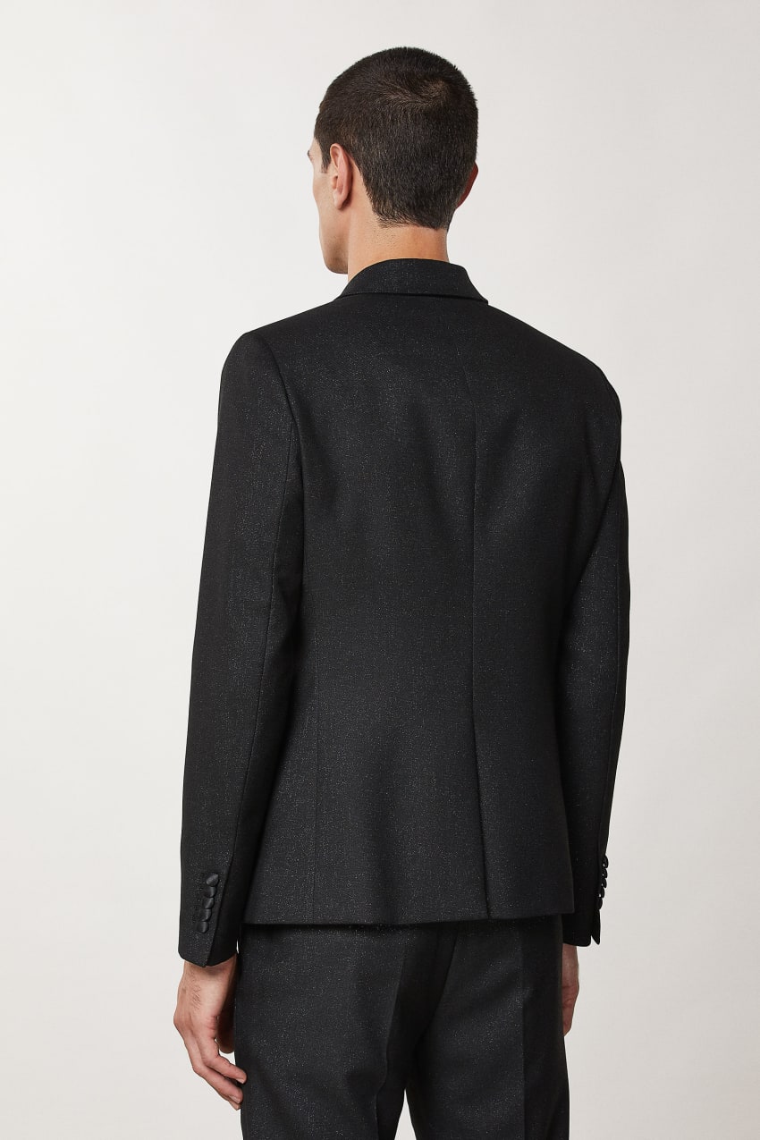 Patrizia Pepe Slim Fit Tuxedo Jacket Schwarz | EBHYWC-736