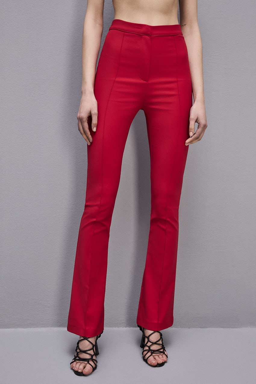 Patrizia Pepe Slim Flare Pants Rot | PZVYHU-750