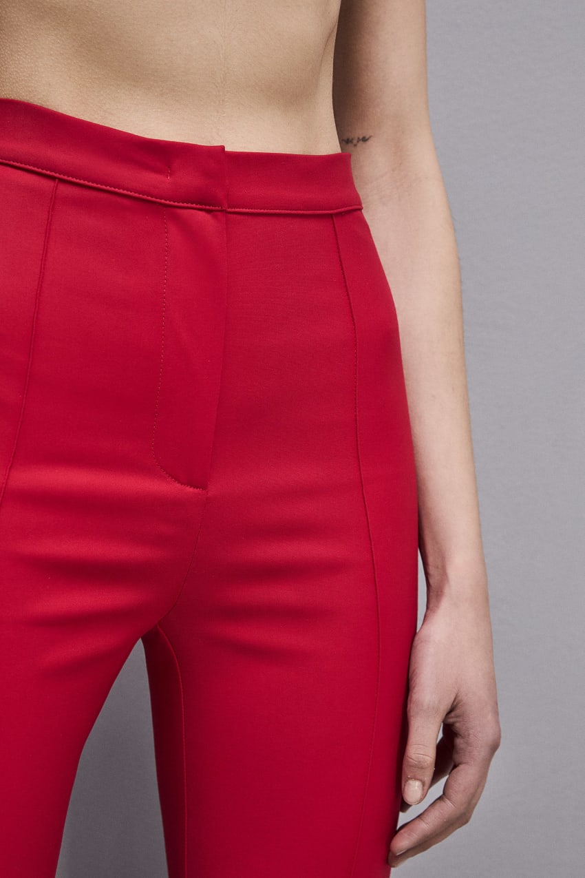 Patrizia Pepe Slim Flare Pants Rot | PZVYHU-750