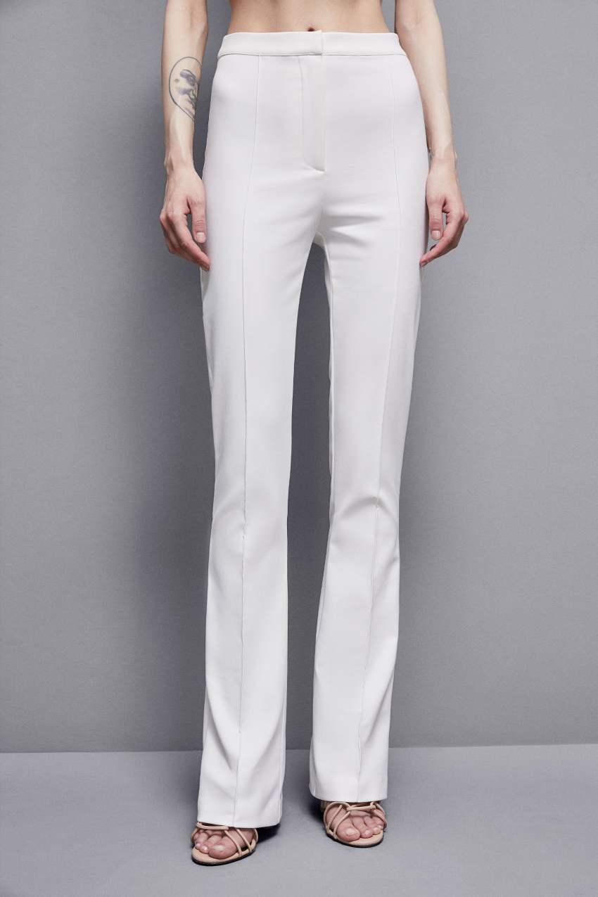 Patrizia Pepe Slim Flare Pants Weiß | UKFHQA-462