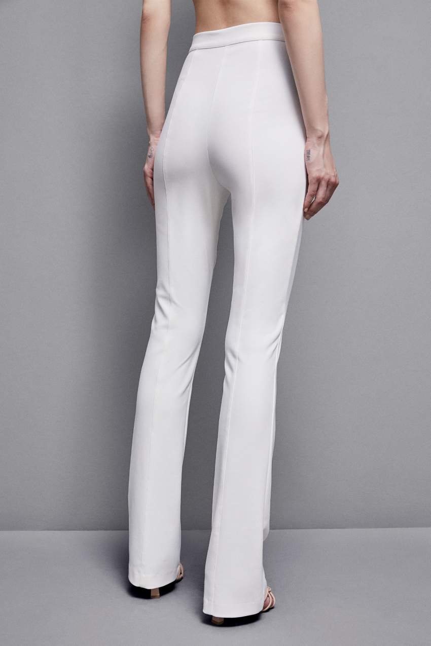 Patrizia Pepe Slim Flare Pants Weiß | UKFHQA-462