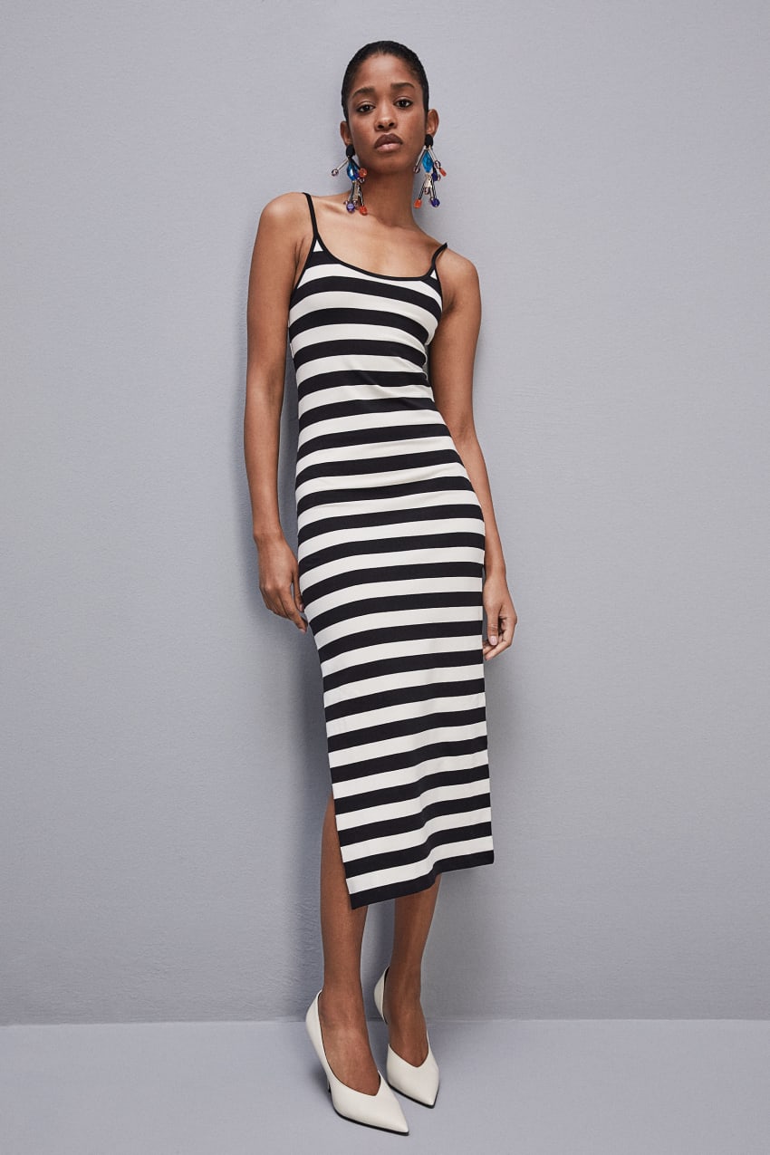 Patrizia Pepe Slim Jersey Dress With Cotton Straps Weiß | FIDSRC-127