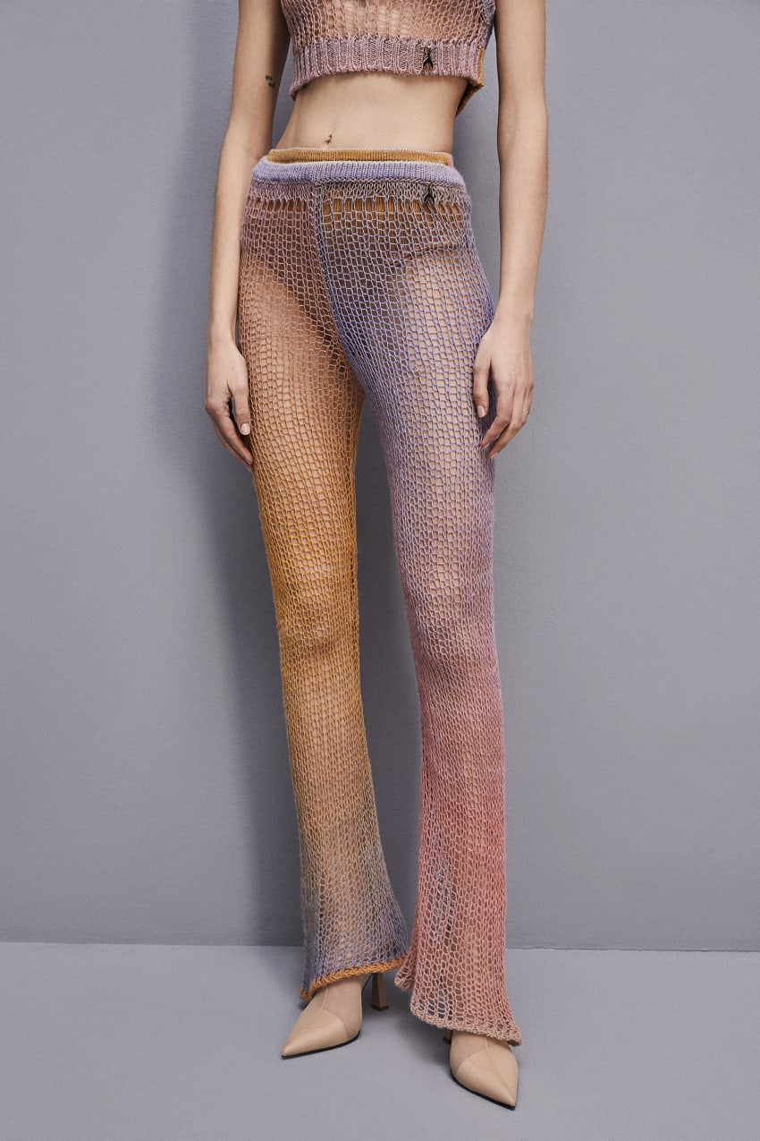 Patrizia Pepe Slim Mesh Pants Lila | ZECWAV-097