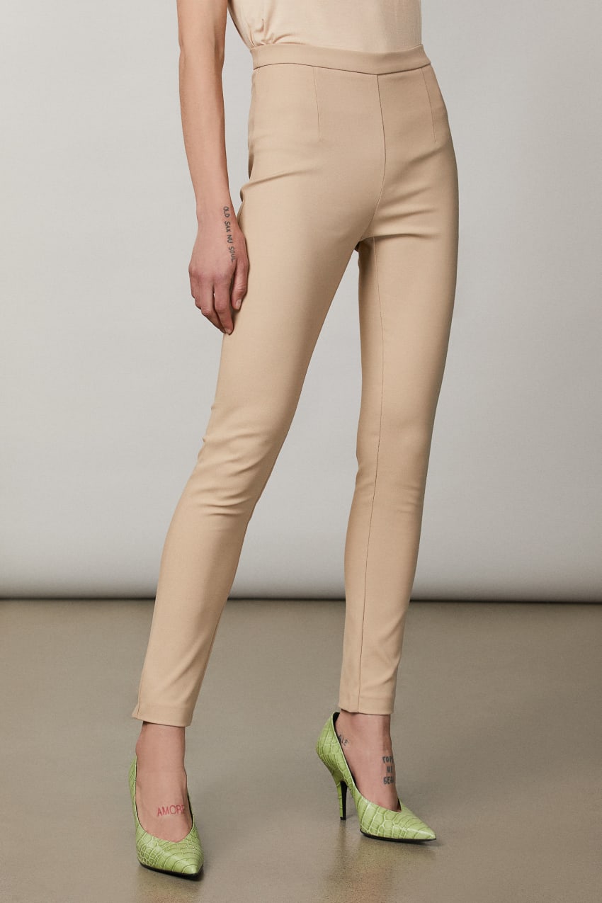 Patrizia Pepe Slim Pants Beige | UBSCTD-596