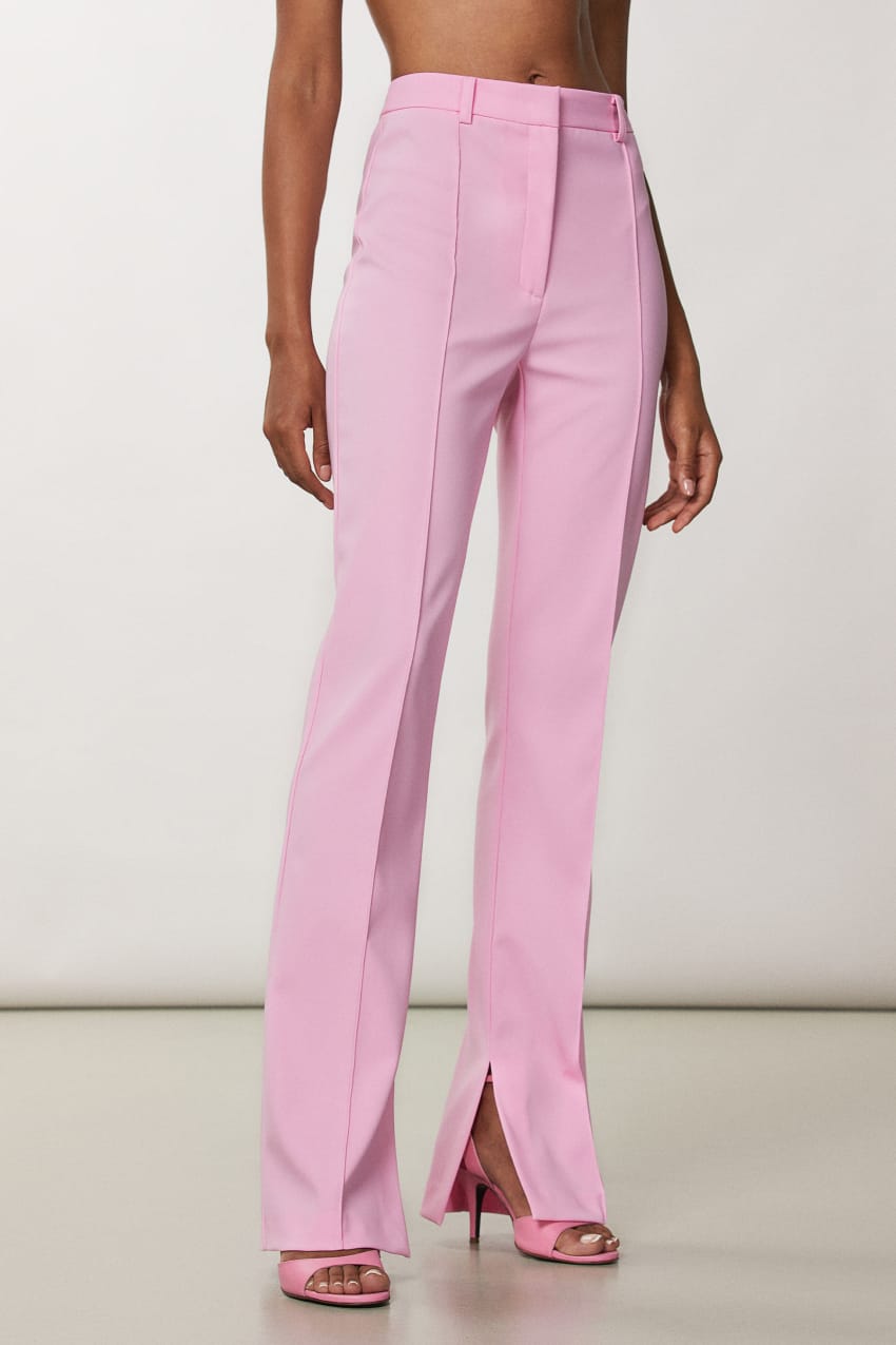 Patrizia Pepe Slim Pants With Side Slit Rosa | USRFAM-172