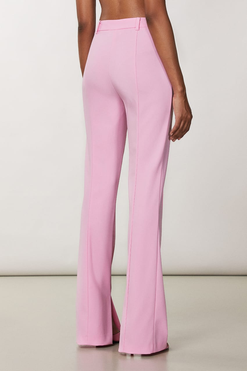 Patrizia Pepe Slim Pants With Side Slit Rosa | USRFAM-172