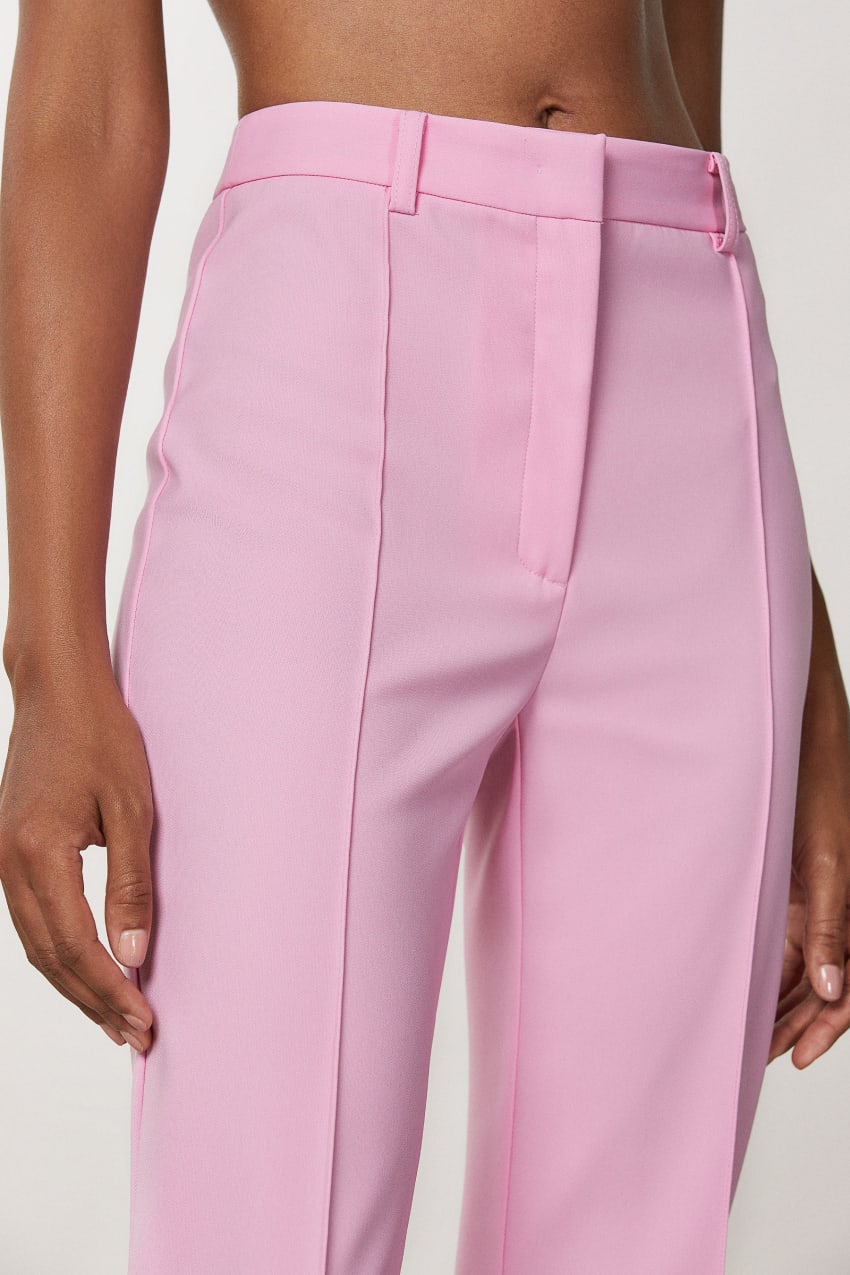 Patrizia Pepe Slim Pants With Side Slit Rosa | USRFAM-172