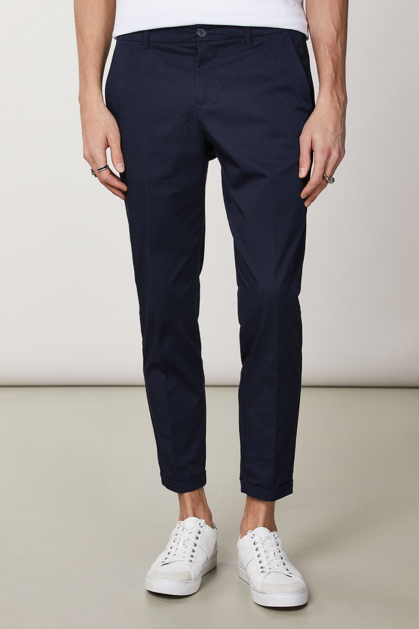 Patrizia Pepe Slim-fit Ankle-grazer Pants Blau | MTQGNJ-701