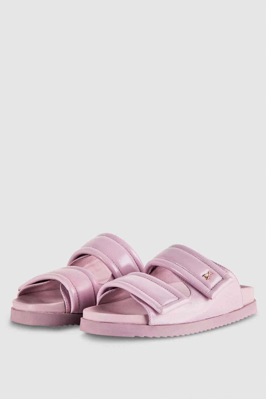 Patrizia Pepe Slippers With Logo And Leather Lining Lila | FNRAOB-463