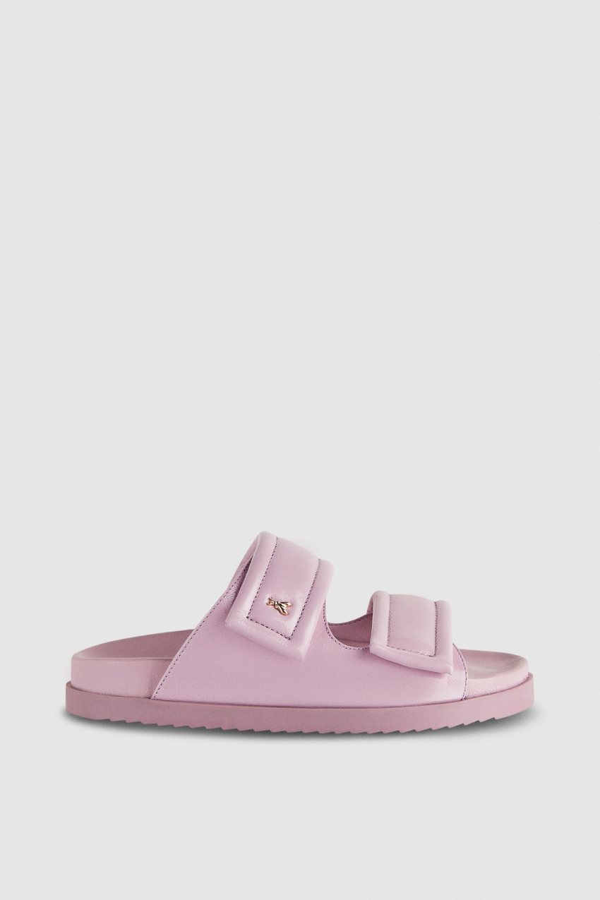 Patrizia Pepe Slippers With Logo And Leather Lining Lila | FNRAOB-463