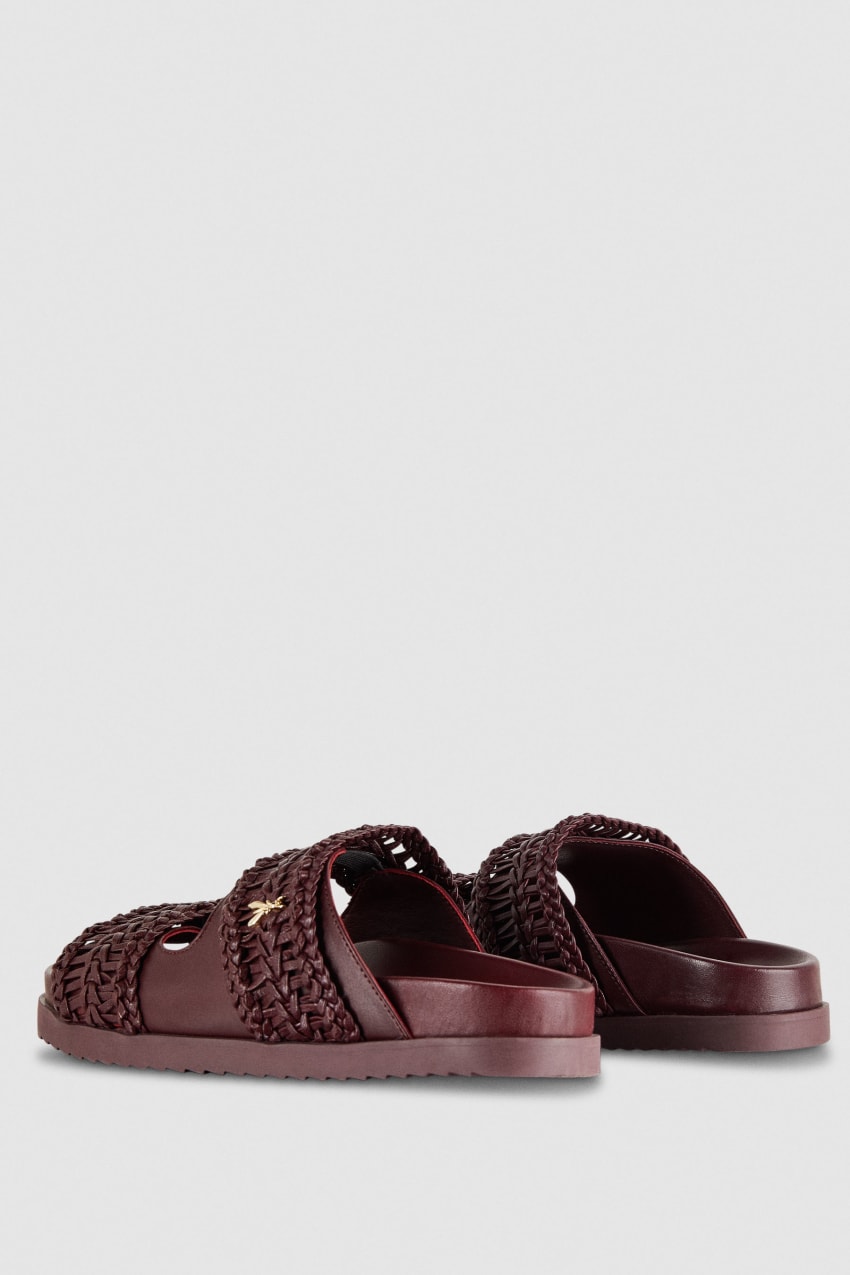 Patrizia Pepe Slippers With Woven Leather Bands Lila | BODIEK-820