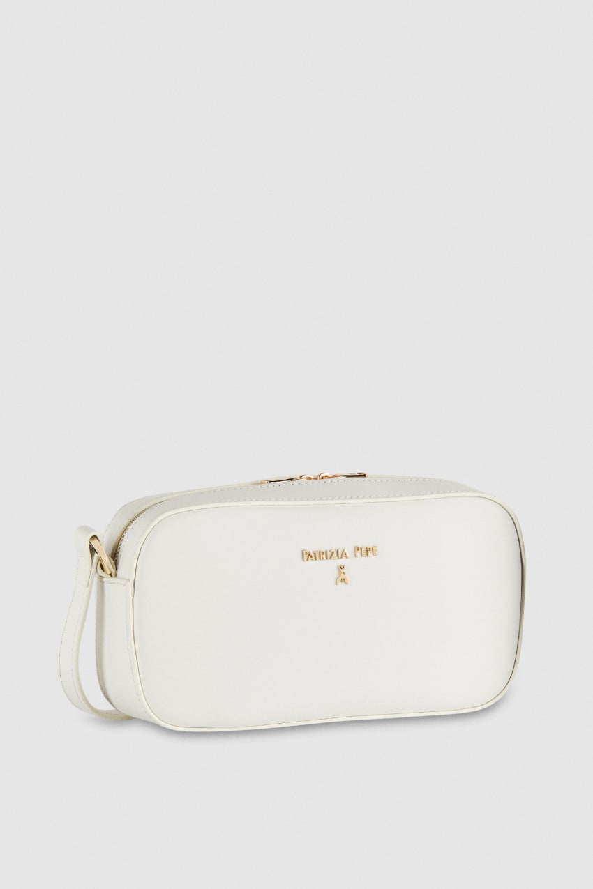 Patrizia Pepe Small Graphic Case Shoulder Bag Weiß | QWSZCO-174