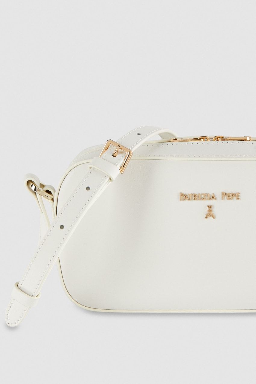 Patrizia Pepe Small Graphic Case Shoulder Bag Weiß | QWSZCO-174