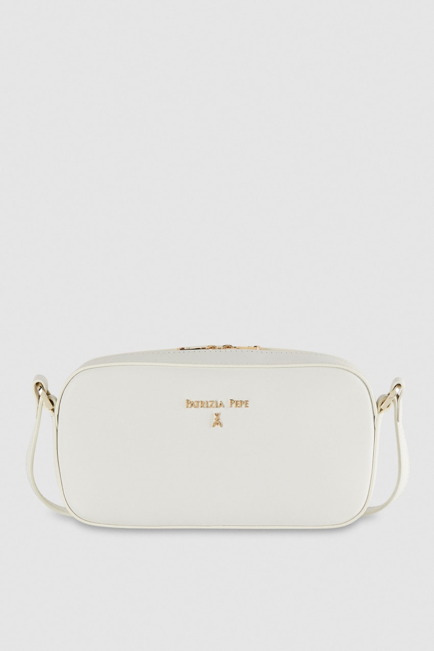 Patrizia Pepe Small Graphic Case Shoulder Bag Weiß | QWSZCO-174