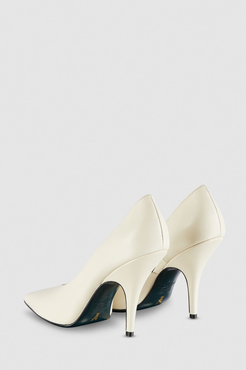 Patrizia Pepe Smooth Leather Pumps Beige | CZGJBH-156