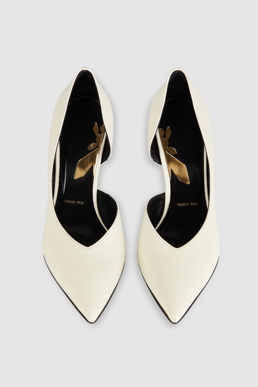 Patrizia Pepe Smooth Leather Pumps Beige | CZGJBH-156