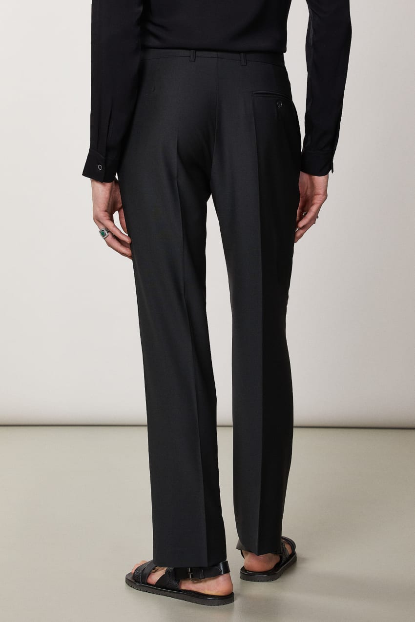 Patrizia Pepe Straight-fit Cool Wool Pants Schwarz | EIXHFS-649