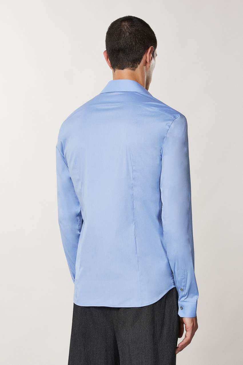 Patrizia Pepe Stretch Poplin Shirt Hellblau | RVILUE-973