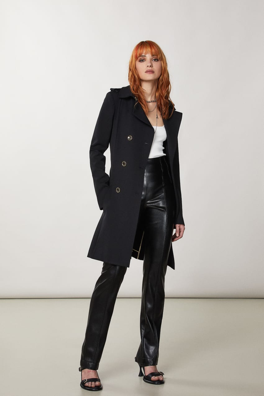 Patrizia Pepe Trench Schwarz | DVRQZW-130