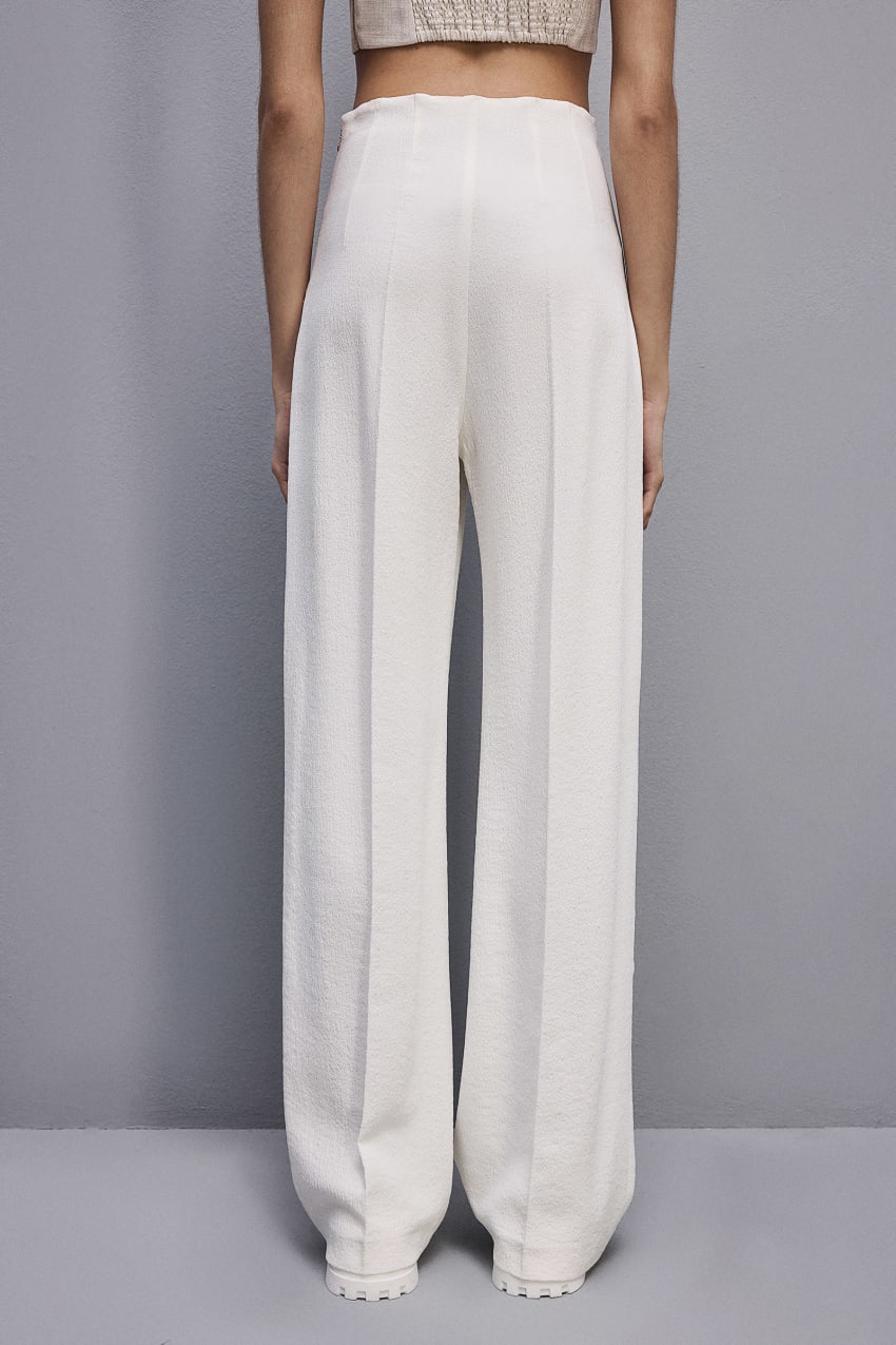 Patrizia Pepe Viscose Palazzo Pants Weiß | JOLMIX-612